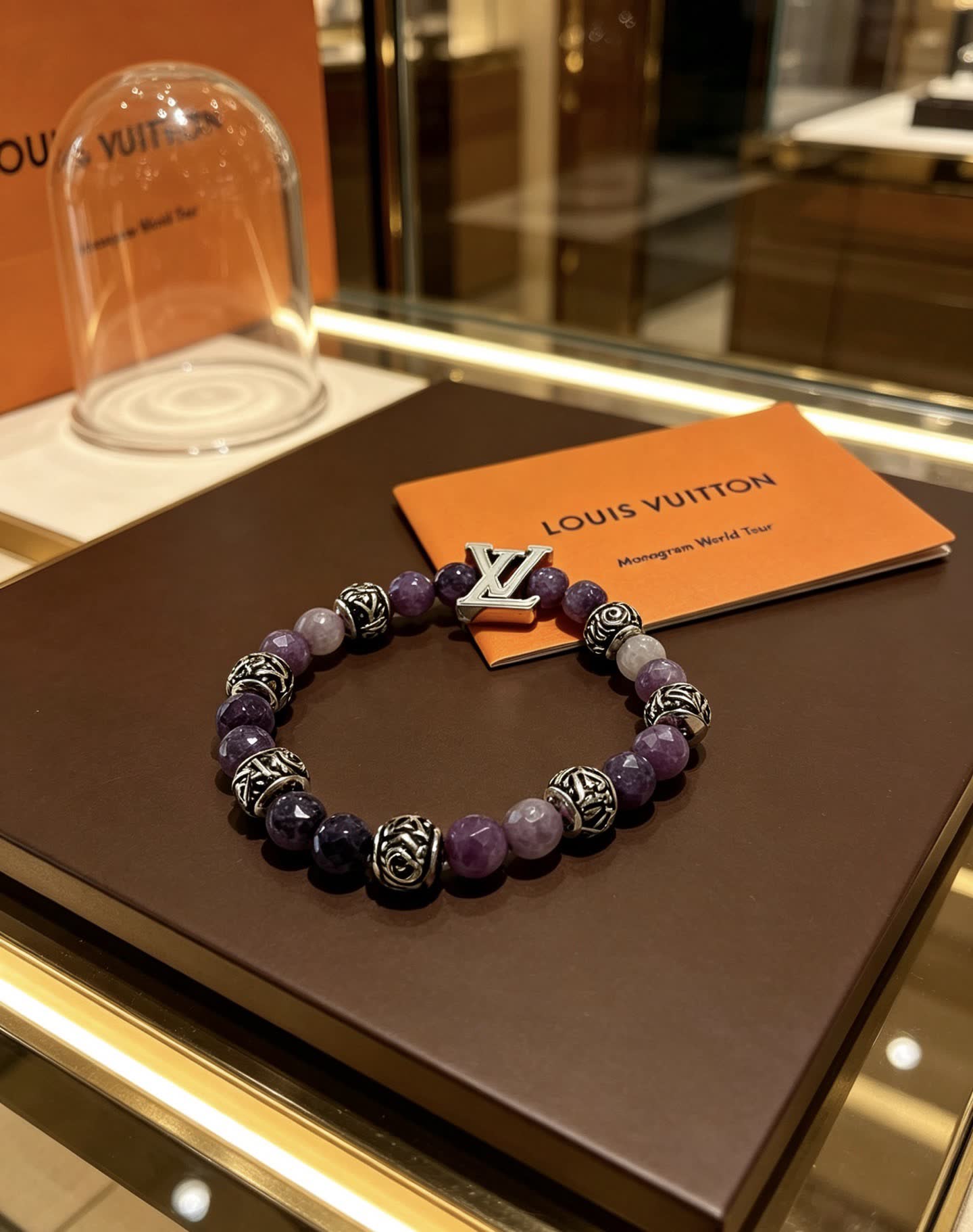 Louis Vuitton Amethyst Beaded Bracelet
